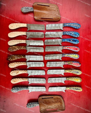 Set of 20 Custom Handmade Damascus Steel 6