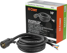 56623 Replacement 7-Way RV Blade Trailer Wiring Harness, Trailer Side, 10-Foot W picture