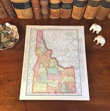 Large Original 1898 Antique Map IDAHO Boise Nampa Meridian Kuna Post Twin Falls picture