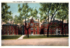 Vintage Postcard 1914 City Hospital, Indianapolis, Indiana (IN) picture