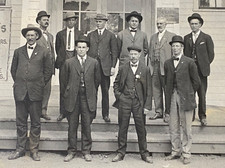 1890s SALEM, OREGON - DAIRY BUSINESSMEN antique 7x10 mounted portrait photograph picture