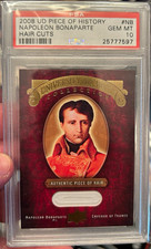 Upper Deck 2008 UD Piece of History Napoleon Bonaparte Hair Cuts #NB PSA 10 picture