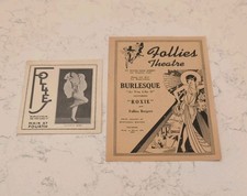 1940's FOLLIES THEATRE LOS ANGELES BURLESQUE PROGRAM ROXIE JUANITA BERK LOT (2) picture