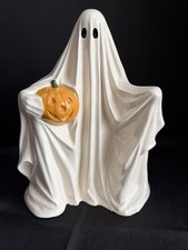 VTG Byron Molds Ceramic Halloween Ghost Jack O Lantern Opalescent AS-IS READ picture