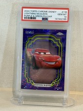 Topps 2024 Chrome Disney Lightning McQueen #116 P&G Pulsar /150 PSA 10 picture