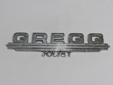 VTG Gregg Ford-LM Joliet Illinois Metal Dealership Badge Emblem Tag Dealer IL picture