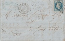 1868 Vintage Business Letter Ernest Turquet Laundry Bleachery Senlis to Lille picture