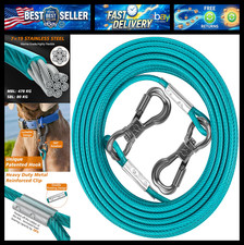 Dog Tie Out Cable, Dog Leads for Yard 8/10/15/20/30/50 Feet, Heavy Duty Pet Runn picture