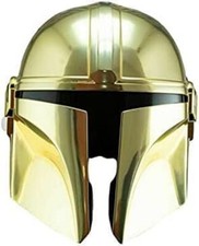 Mandalorian Golden Chrome Helmet / Mando Custom Gold Helmet / Beskar Armor picture