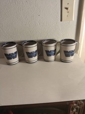 4 Vtg. Louisville Stoneware Coffee Mugs The Wells Group LLC West Liberty Kentuck picture