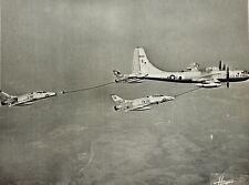 US Air Force Photo KB-50J & F100 Fighter Jets Refueling In Air 8 x 10 Hayes VTG picture