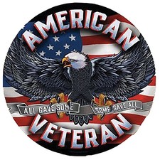 American Veteran Round Metal Sign  MS444 picture