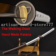 The Walking Dead Sword-Michonne's Katana Zombie Killer DAMASCUS FoldedSteelBlade picture