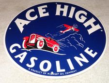 VINTAGE ACE HIGH GASOLINE & MIDWEST OIL COMPANY 11 3/4