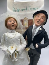 Byers Choice Carolers Bride & Groom Wedding Set 2 Figures with Box/Tote picture
