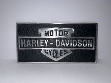 Vintage Cast Aluminum HD MOTOR CYCLE Rare Car Club Plaque Collectable Nostalgia picture