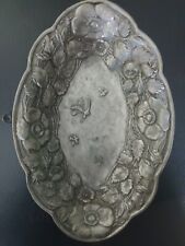  Art Nouveau Pewter Tray with flowers & insects picture