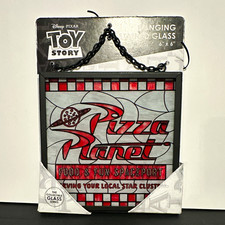 Open Road Disney Pixar Toy Story Pizza Planet Hanging Stained Glass Sign 6