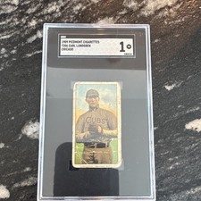 1909 T206 Carl Lundgren Chicago Cubs Piedmont Back SGC 1 PR Tobacco Card picture
