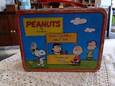 Peanuts Lunch Box Schulz 1973 Charlie Brown Snoopy Psychiatric Help No Thermos picture