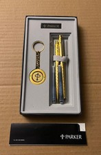 Parker France 180 Fountain Pen & Ballpoint Pen Set Gold Plated Vintage Boxed-NOS picture