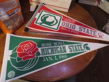 1988 Michigan State Rose Bowl football pennant ba picture