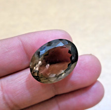 Superb Fine Smoky Quartz Faceted Oval Shape 38.70 Crt For Jewelry Loose Gemstone picture