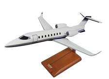 Bombardier Aerospace Learjet 45 Blue White Desk Display Model 1/35 SC Airplane picture