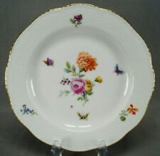 KPM Berlin Hand Painted Floral Butterflies & Gold 9 7/8 Inch Dinner Plate F picture
