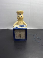 Rare 1986 Pillsbury Doughboy Poppin Fresh Quartz Clock Radio 80s Advertising VTG picture