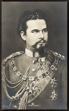 GERMANY ROYALTY 1910s King Ludwig II of Bavaria. Real Photo Postcard picture