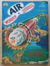 Air Wonder Stories Pulp V1 #4 October 1929 (Gernsback) Frank R. Paul cover + art picture