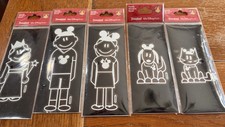 NIP Lot of 5 Disney Family Window Decal Mickey Ears Mom Dad Daughter  Cat Dog picture