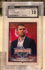 CHARLIE KIRK DECISION Trading Cards 2025 Update 245 CGC Gem Mint 10 picture