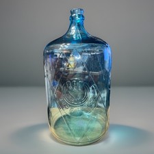Vintage Great Bear Spring Water Company 5 Gallon Blue Glass Bottle Jug Decanter picture