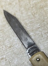 VINTAGE 1944 GEORGE SCHRADE BALL PULL POCKET KNIFE WITH WELL-KNOW  DATE MISTAKE  picture