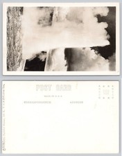 Old Faithful Geyser Yellowstone RPPC Ansco Haynes Inc. Postcard picture