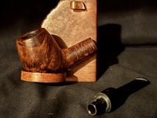 De Roi Two Star Lord Nelson (54) Smooth Straight Brandy Vulcanite Saddle Stem picture