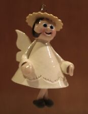 Handmade Clay Angel Bell with wings & clapper 3