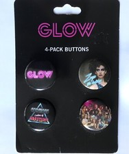 NEW NETFLIX GLOW 4-Pack Buttons picture
