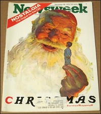 12/28/1970 Newsweek Magazine Christmas Norman Rockwell Santa Claus Holding 1927 picture