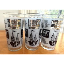 Vintage 1967 Kentucky Derby Official Souvenir Glasses Mint Julep Churchill Downs picture