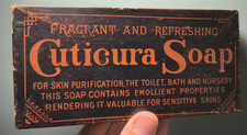 Vintage Cuticura Soap  Care Advertising Cardboard box 6.5in x 3.5in x 1.5in picture