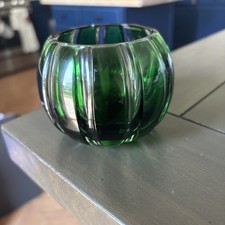 Fabergé “Parallel” Green Crystal Votive SEE DESCRIPTION picture
