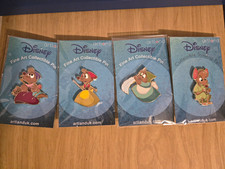 Disney Cinderella Gus Gus Mice Fine Art Collectible Pin Artland Set Lot of 4 picture