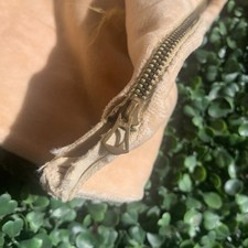 Antique 30s velvet small pillowcase metal talon zipper picture