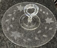 VTG Cut Pattern Clear Crystal Center Handle Serving Plate picture