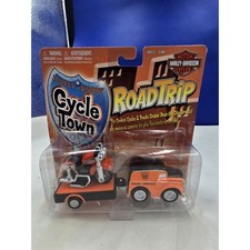 Maisto Harley Davidson Cycle Town Road Trip Pickup Truck Trailer Fat Boy 2006 picture