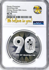 2018 Niue $2 DISNEY MICKEY MOUSE 90th Anniversary  NGC MS70 Early Releases 🎥 picture