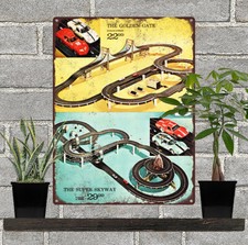 1967 Aurora Slot Car Race Set Track Golden Gate Skyway Metal Sign 9x12